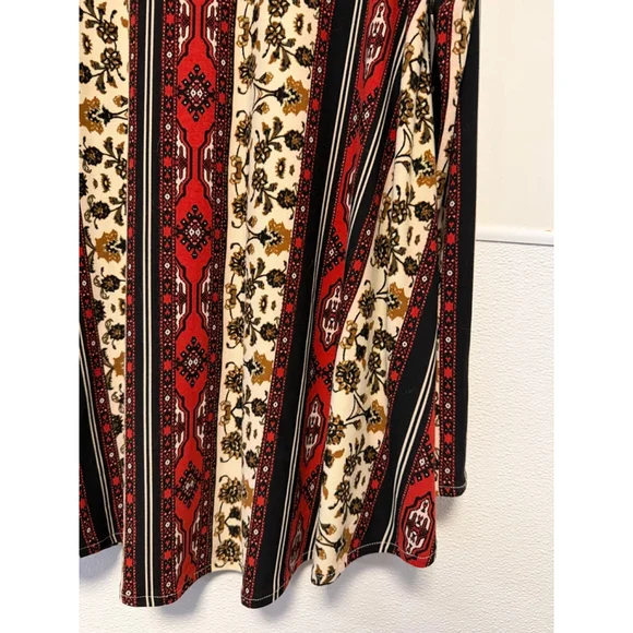 Show Me Your Mumu Mini Tunic Dress women’s XS Red Black Floral Boho Long Sleeve - Picture 8 of 16